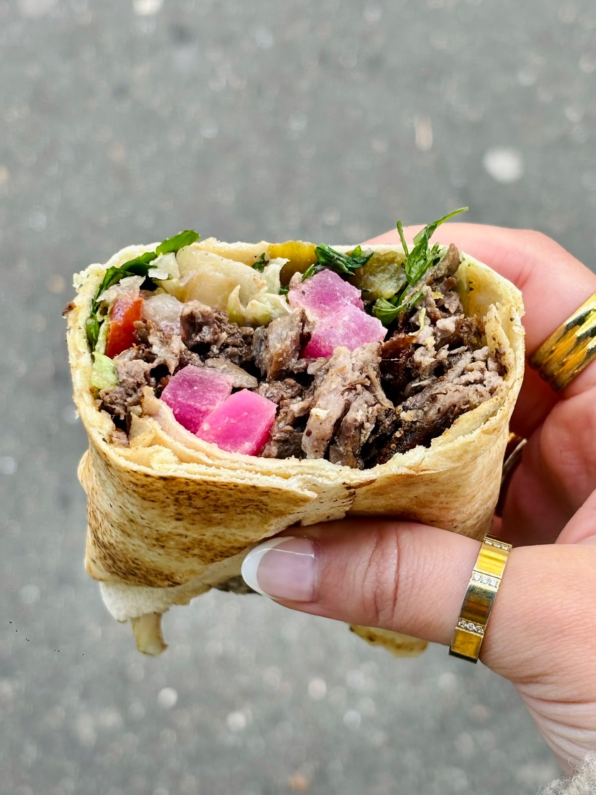 Sandwich shawarma bœuf libanais